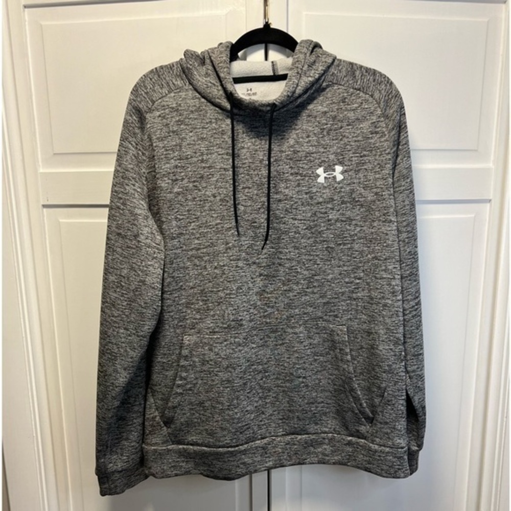 Under Armour Fleece Twist Pullover With Hoodie Size Men’s XL Color Gray …